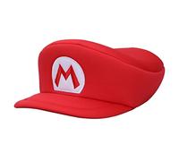 Super Mario Bros - Gorra de boina roja para hombre con parche bordado Mario M