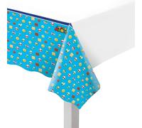 Super Mario Bros- Plastic Table Cover with Super Mario Theme-1 Pc Party Mantel, dibujos animados, Multicolor, 1.37m x 2.43m (Amscan 571554)