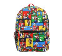 Super Mario Brothers All-Over Print - Mochila de 45,7 cm, Super Mario Aop, Talla unica, Personalizado