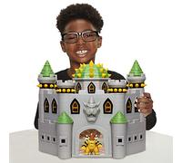 Super Mario - Castillo Nintendo de Bowser con Detalles Lujosos y con la Exclusiva Figura de Acción Articulada “Bowser” de 6 cm - Juguete para Niños con Sonidos Auténticos - Juguete Niños 3 años +