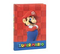 Super Mario - Diario escolar oficial Super Mario, diario de 12 meses ideal para la escuela primaria, con tapa acolchada y 320 páginas interiores impresas a color, 13 x 17,8 cm