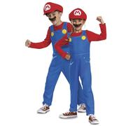 Super Mario Disguise Disfraz de Mario Bros para niños, de ; incluye mono estilo peto con detalles, gorra del personaje y bigote, 3-4 años