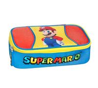 Super Mario - Estuche escolar, multicolor, 22x7,5x11 cm, Estuche ovalado