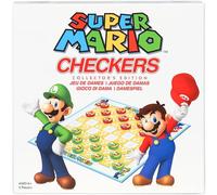 SUPER MARIO - JUEGO DE DAMAS - Juego de Mesa Clásico para Niños a partir de 6 años - Elige tu Héroe Nintendo Favorito, Mario o Luigi - Captura las Fichas del Oponente - 2 Jugadores