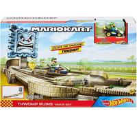 SUPER MARIO KART Pista LUIGI THWOMP RUINScon Vehículo Hot Wheels