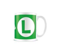 Super Mario Luigi - Taza con inicial (tamaño único) (verde/blanco)