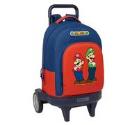 SUPER MARIO MAMMA MIA - Mochila Grande con Ruedas, Compact Evolución, Extraíble, Ideal para Niños de Diferentes Edades, Cómoda y Versátil, Calidad y Resistencia, 33x22x45 cm