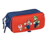 Super Mario Mamma MIA - Portatodo Triple Big, Estuche Infantil, Estuche Niño, Ideal para Niños en Edad Escolar, Cómodo y Versátil, Calidad y Resistencia, 21.5x8x10 cm