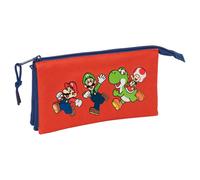 Super mario mamma mia - portatodo triple, estuche infantil, estuche ni