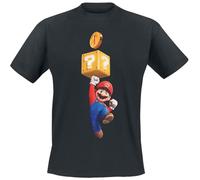 Super Mario Mario Coin Blusas, Negro, S para Hombre
