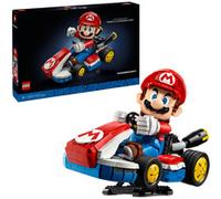 LEGO Mario Kart: Mario y Kart Estándar - Maqueta de Coche para Adultos con Figura Articulada - Set Nintendo para Aficionados al Videojuego - Regalo Gamer 72037