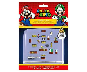Super Mario MS65081 - Juego de 23 imanes (18 x 24 x 0, 3 cm), Multicolor