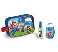 Super Mario Neceser Infantil que Contiene Body Mist de 90 ml y un Gel champú de 110 ml