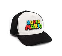 Super Mario Nintendo Cap Boys Kids Blanco Negro Negro Snapback Talla única