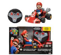 Nintendo Super Mario Movie - Coche Teledirigido Mario con Funciones - Los Tubos de Escape se iluminan y emiten Ruidos simulando una acción más Real