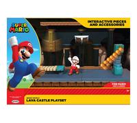 Super Mario Nintendo Playset Castillo de Lava con Figura de 6 cm - Juguete con Mecanismos y Funciones para Niños 3 años +