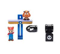 Super Mario Nintendo Switchback Hill - Juego de Diorama (2,5"), Color Negro