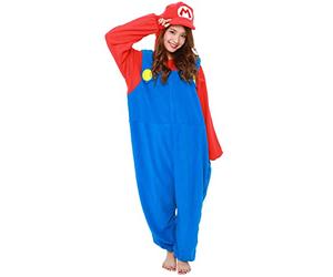 Super Mario Onesie Kigurumi Mono Entero Onesie Disfraz Jumpsuit | SAZAC Kigurumi | para Niños y Adultos | Talla Única (155 - 180+ cm)