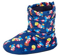 Super Mario Pantuflas Nintendo niños y niñas, zapatillas de lana con forro polar para niños, zapatillas de andar por casa, Azul, 28-29 EU