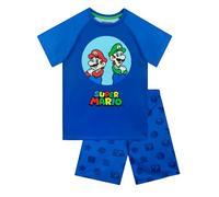 Super Mario Pijama Bros Niño | Pijama Verano Niños | Pijamas De Niños Corto Azul 5-6 años