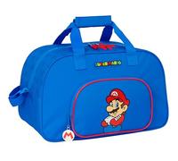 SUPER MARIO PLAY - Bolsa de Deporte, Mochila, Ideal para Niños de Diferentes Edades, Cómoda y Versátil, Calidad y Resistencia, 40x23x24 cm, Color Azul/Rojo
