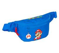 Super Mario Play - Riñonera con Bolsillo Exterior, Ideal para Jóvenes y Niños de Diferentes Edades, Cómoda y Versátil, Calidad y Resistencia, 23x9x12 cm, Color Azul/Rojo