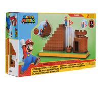 Super Mario Playset Set Llegada Con Mini Carácter Scale Castello Barra Y Plana