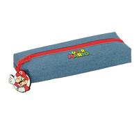 SUPER MARIO - Portatodo Rectangular Niño, Estuche Infantil, Estuche Niño, Ideal para Niños en Edad Escolar, Cómodo y Versátil, Calidad y Resistencia, 22x7x40 cm