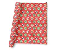 Super Mario - Rollos de papel de regalo, paquete de 3, rollos de papel de regalo de 4 m, diseño de Nintendo Mario, papel de regalo de cumpleaños para niños