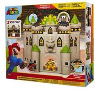 Super Mario - Castillo Nintendo de Bowser con Detalles Lujosos y con la Exclusiva Figura de Acción Articulada “Bowser” de 6 cm - Juguete para Niños con Sonidos Auténticos - Juguete Niños 3 años +