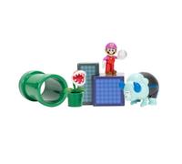 Super Mario Set de Juego Tipo Diorama de Bros. Wonder | Con licencia oficial; incluye figuras de 2,5 pulgadas de Bubble Mario, Bulrush y Piranha Plant; interactivo; 3+