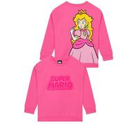 Super Mario Sudadera Niña, Jersey Niña De La Princesa Peach, Sudadera Chica De Algodón, Sudaderas Manga Larga para Chicas, Rosa 7-8 Años