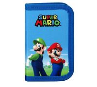 Super Mario Supermario - Cartera Oficial práctico Cierre de Cremallera y Compartimentos Interiores, Idea Regalo niños y Adolescentes, 13 x 9 x 2 cm, Rojo