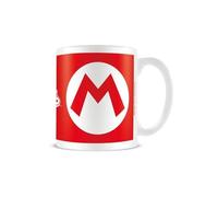 Super Mario - Taza Mario Initial (Talla Única) (Rojo, Blanco)