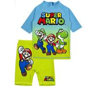 Super Mario Traje de baño Boys UV50 Sol Safe Dos Piezas Top & Shorts Disfraz 5-6 años