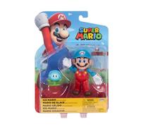 Super Mario World of Nintendo 4" Figura de acción + Accesorio - Ice Mario + Flor