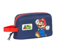 Super Mario World - Porta Desayunos Térmico, Termo, Portatodo, Calidad y Máxima Resistencia, Porta Comida, Recreo, 21.5x6.5x12 cm, Color Azul Marino
