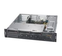 Super Micro Computer B.V. CSE-825MBTQC-R802WB Chasis de Rack 2U para Servidor con 3 Bahías 3.5", Fuente 800W Titanium y 7 Ranuras de Expansión, Negro