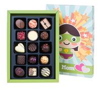 Super Mom Deluxe - 15 Chocolates | Idea de regalo | cumpleaños | Chocolate | Bombones | Dia de la madre | Mama | Mamá | día de la madre | Praliné | sabores | Navidad | Dulces navideños