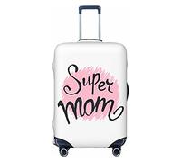 Super Mom - Funda elástica para equipaje de viaje, funda protectora de viaje para cajuela de 19 a 32 pulgadas, tamaño grande, Black, S(18-21in)