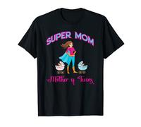 Super Mom Mother of twins multitasking queen of universe Camiseta