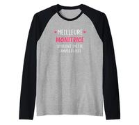 Super monitrice métier Humour meilleure monitrice Camiseta Manga Raglan