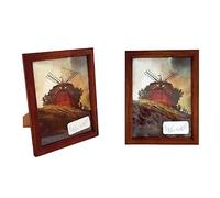 Super Mundo - 2pcs de Marcos de Fotos 9 x 13cm Madera con Cristal Portafotos de Madera Minimalistas Clásicos para Decoración del Hogar (30219)