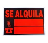 Super Mundo - Cartel Se Alquila 25x35 cm ideal Inmobiliaria Cartel alquiler Resistente de PVC Reflectante Señal Se Alquila para lugares públicos y exteriores Colores (25x35 cm)