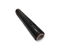 Super Mundo - Film Transparente para Embalaje Plástica de 50cmx200m y23 micras, Alta Elasticidad para Palets, Mudanzas y Envíos (Negro, 1 Rollo)