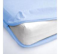 Super Mundo - Funda de colchón con Cremallera, Protector de colchón, Transpirable antiacaros Absorbente (Azul, Cama 135 x 190/200 cm)