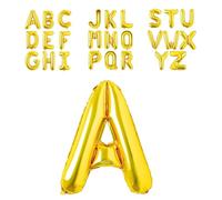 Super Mundo - Globos letras A dorada 45cm, letras boda dorada, globos personalizados con nombre, Ideal para Cumpleaños, Fiestas,Bodas(Letra A,45cm)