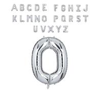 Super Mundo - Globos letras O plata 45cm, letras boda plata, globos personalizados con nombre, Ideal para Cumpleaños, Fiestas,Bodas(Letra O,45cm)