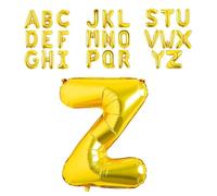Super Mundo - Globos letras Z dorada 45cm, letras boda dorada, globos personalizados con nombre, Ideal para Cumpleaños, Fiestas,Bodas(Letra Z,45cm)