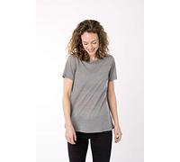 super.natural Camiseta Fina de Manga Corta para Mujer, con Lana de Merino, W Everyday SS, Mujer, SNW015710K34XS, Color Gris Plateado., Extra-Small